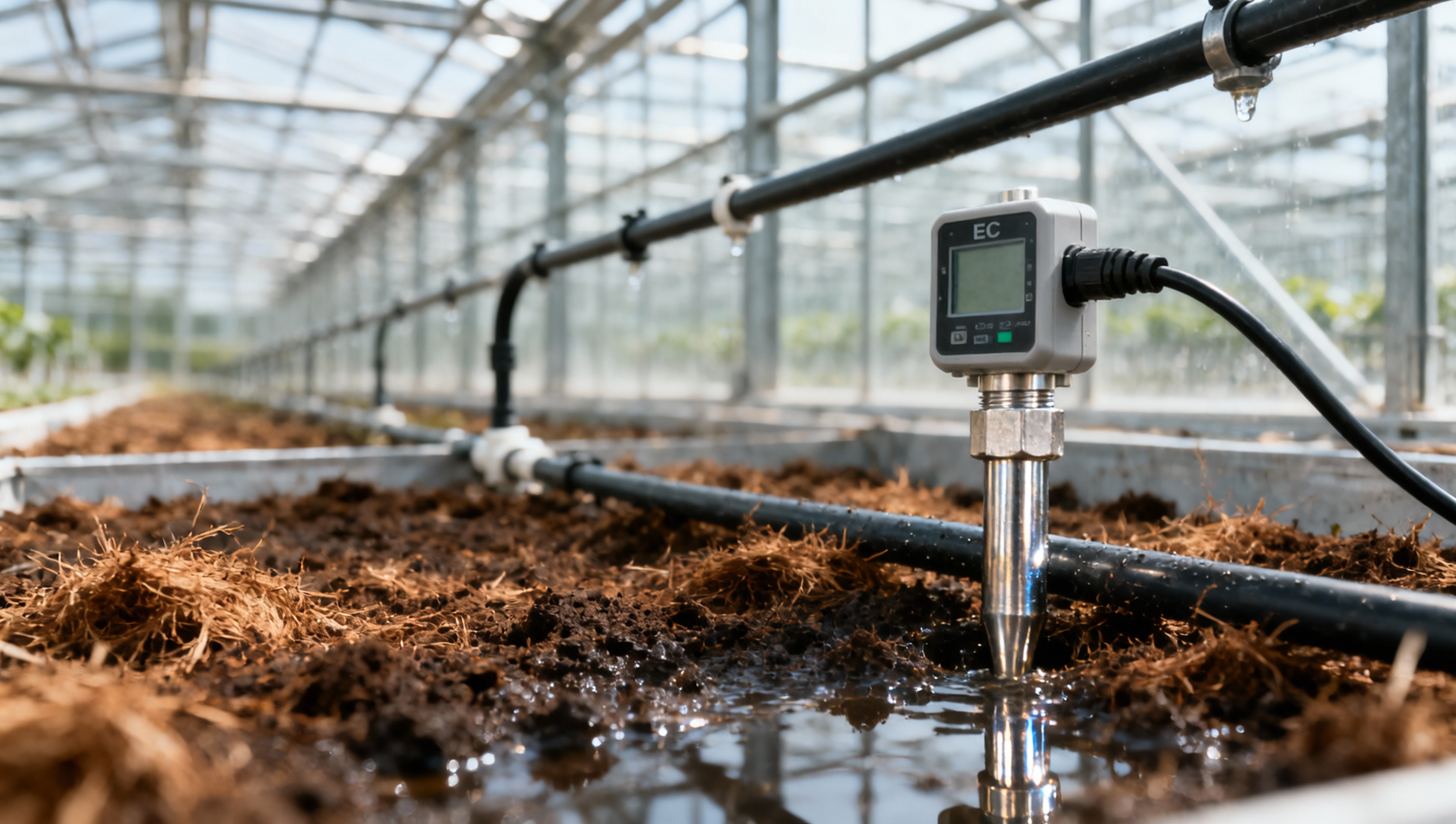Commercial greenhouses with integrated smart irrigation: Why soil EC feedback loops cause nutrient lockout