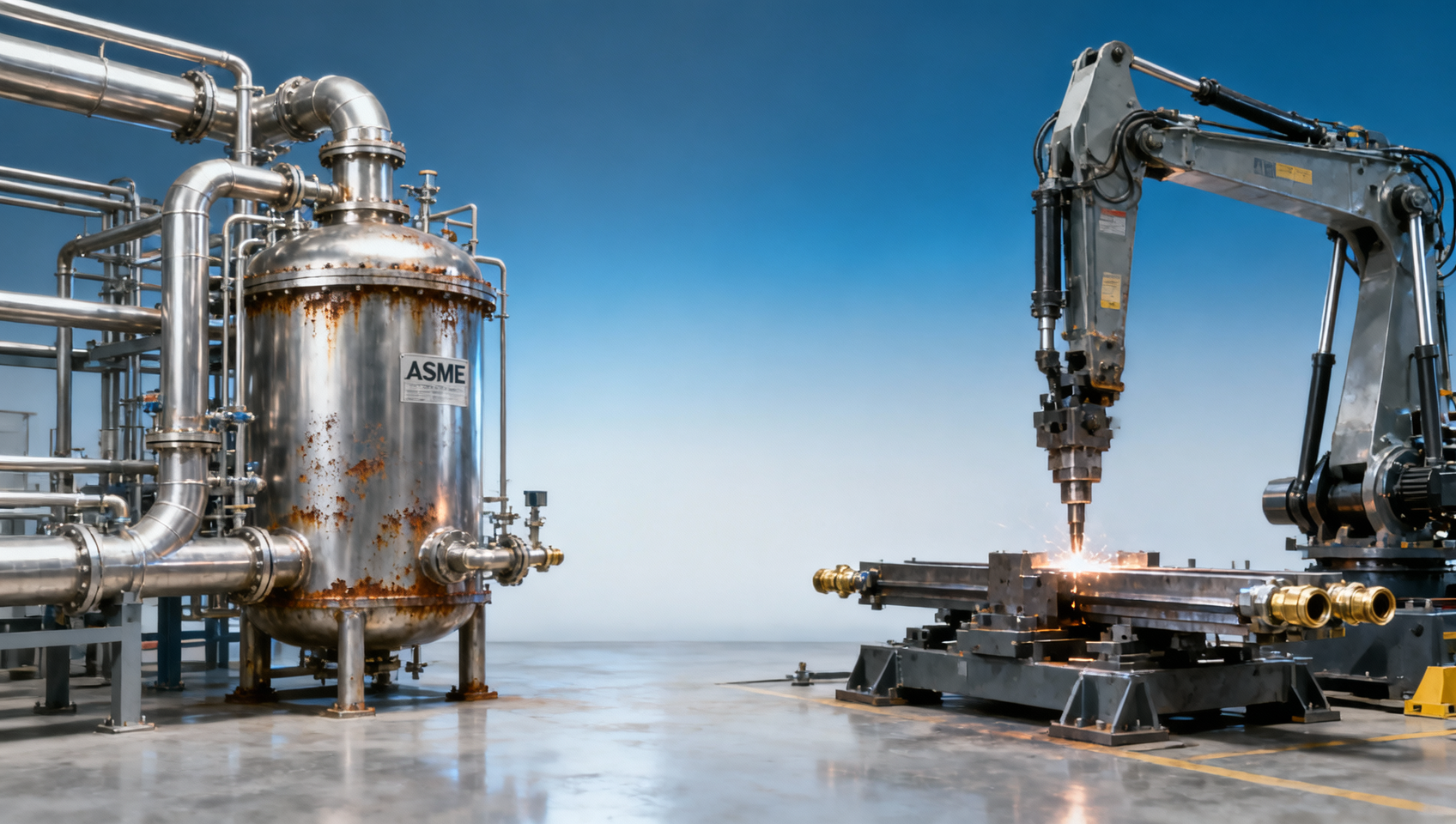 How do manufacturing solutions for petrochemical plants differ from those used in construction machinery production?