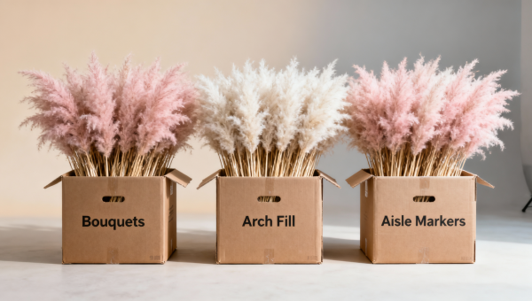 How Many Stems per Box Should You Order for Wholesale Pampas Grass for Weddings?