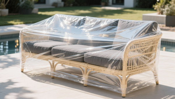 Shrink wrap film yellows faster on UV-exposed outdoor rattan furniture—what stabilizer blends hold up past 18 months?