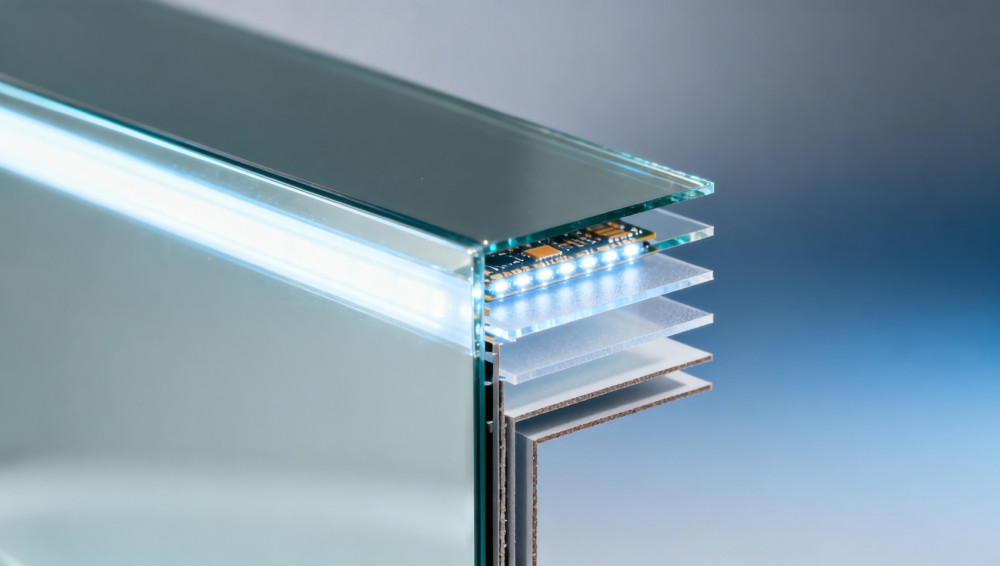 Frameless LED bathroom mirrors: What happens to brightness uniformity after 3 years?