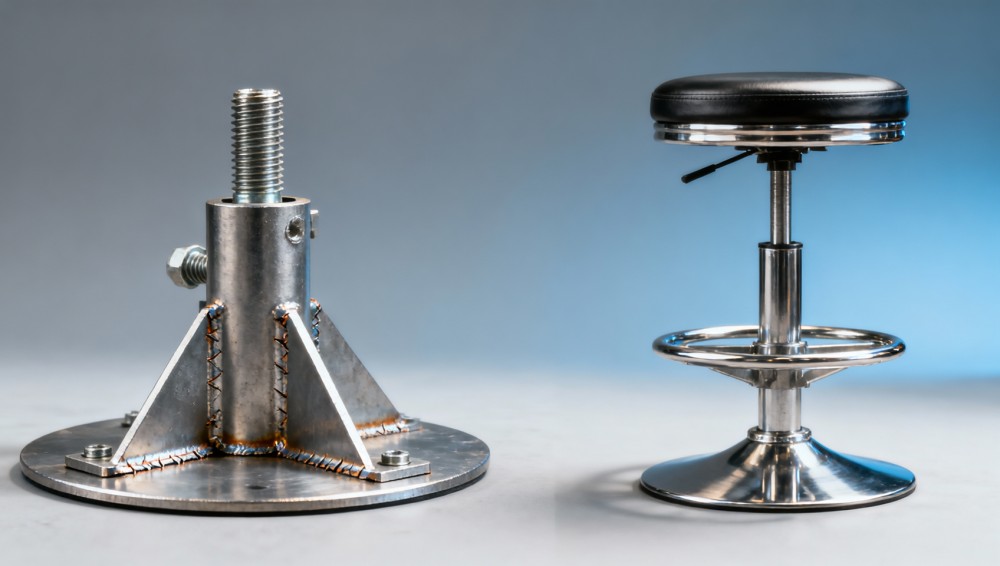 Commercial bar stools that wobble less — what’s actually under the seat base?