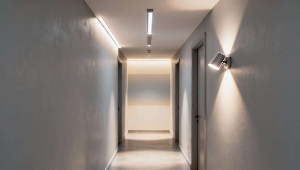 Lighting design for narrow hallways: why symmetry often backfires