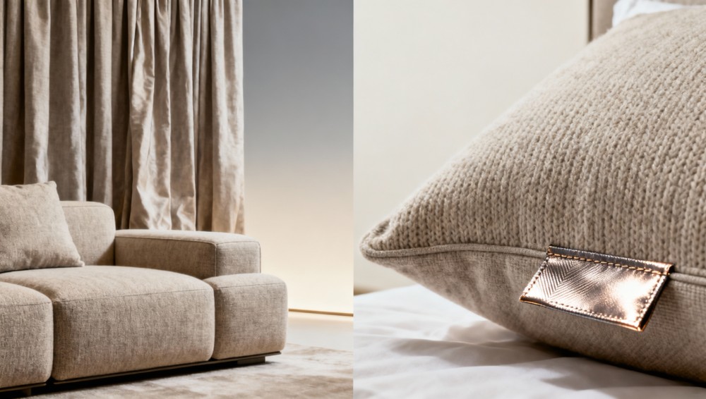 Clothing labels custom woven with metallic thread: snagging risk on knit fabrics