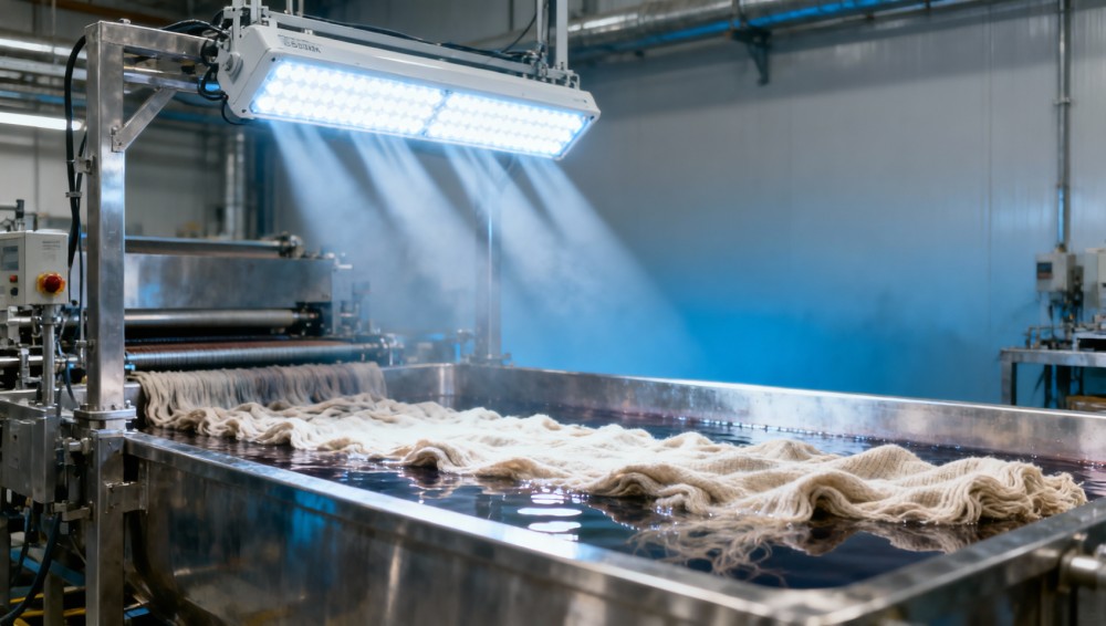 Sustainable textiles production — does ambient lighting affect fiber dye uptake?