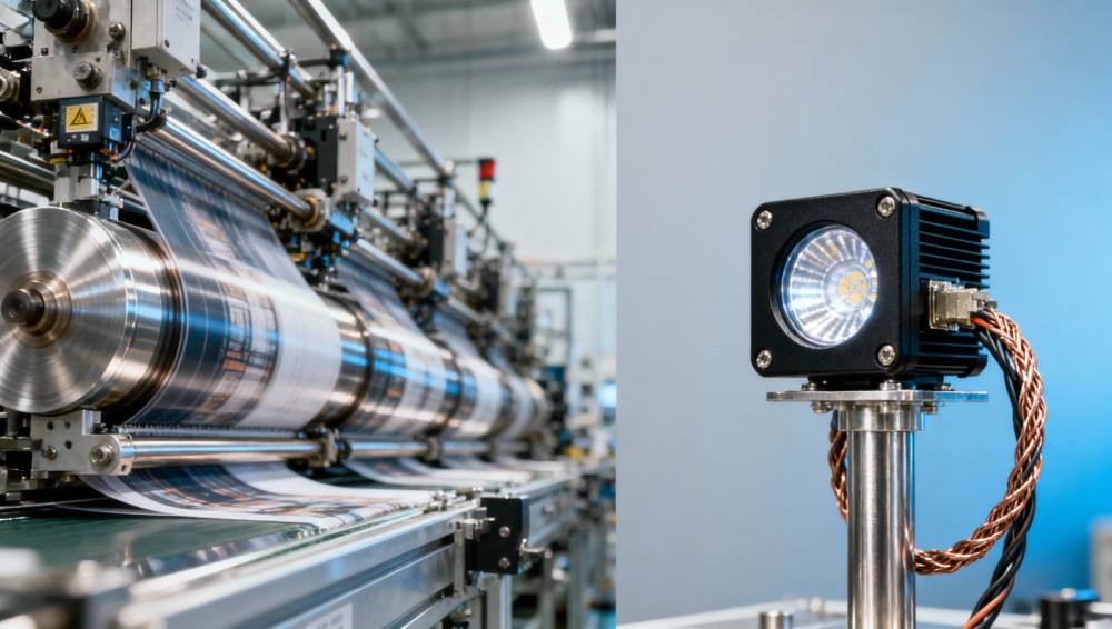 Textile manufacturing downtime caused by unshielded LED modules near RF equipment