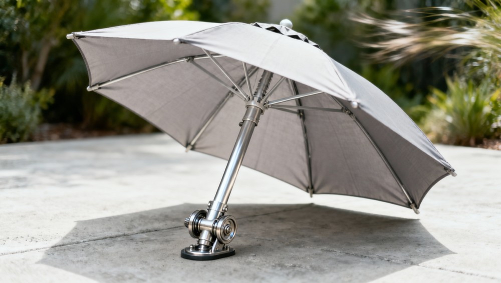 Patio umbrellas that tilt unexpectedly: what wind-load testing doesn’t reveal