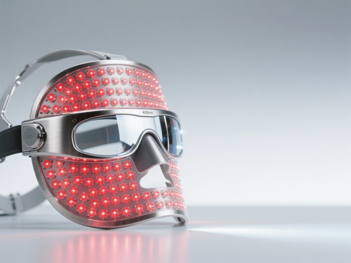 LED light therapy masks with clinical-grade wavelengths—why intensity matters more than session count