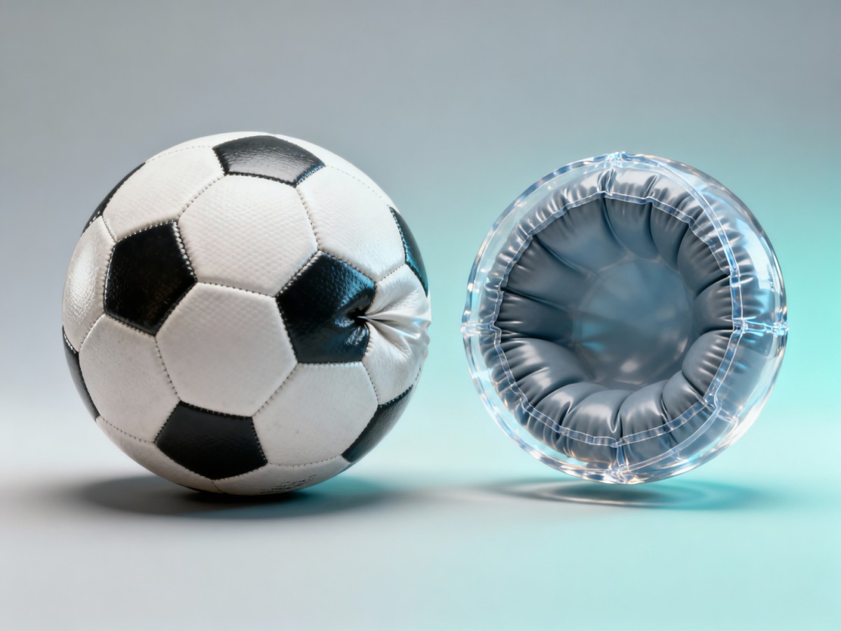 Soccer balls bulk shipments losing shape before retail—why bladder material choice matters more than stitching pattern