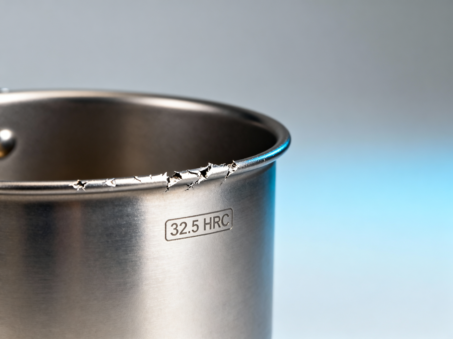 Titanium camping cookware that chips at the rim—why hardness testing matters more than weight claims