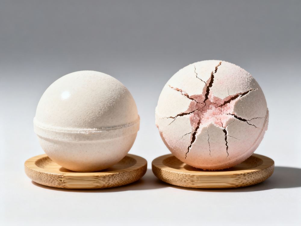 Custom bath bombs cracking before shipment—and what formulation tweaks actually fix it