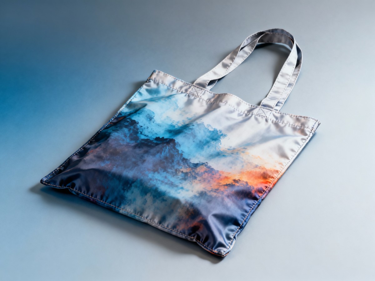 Promotional tote bags wholesale orders with unexpected shrinkage in dye-sublimation prints