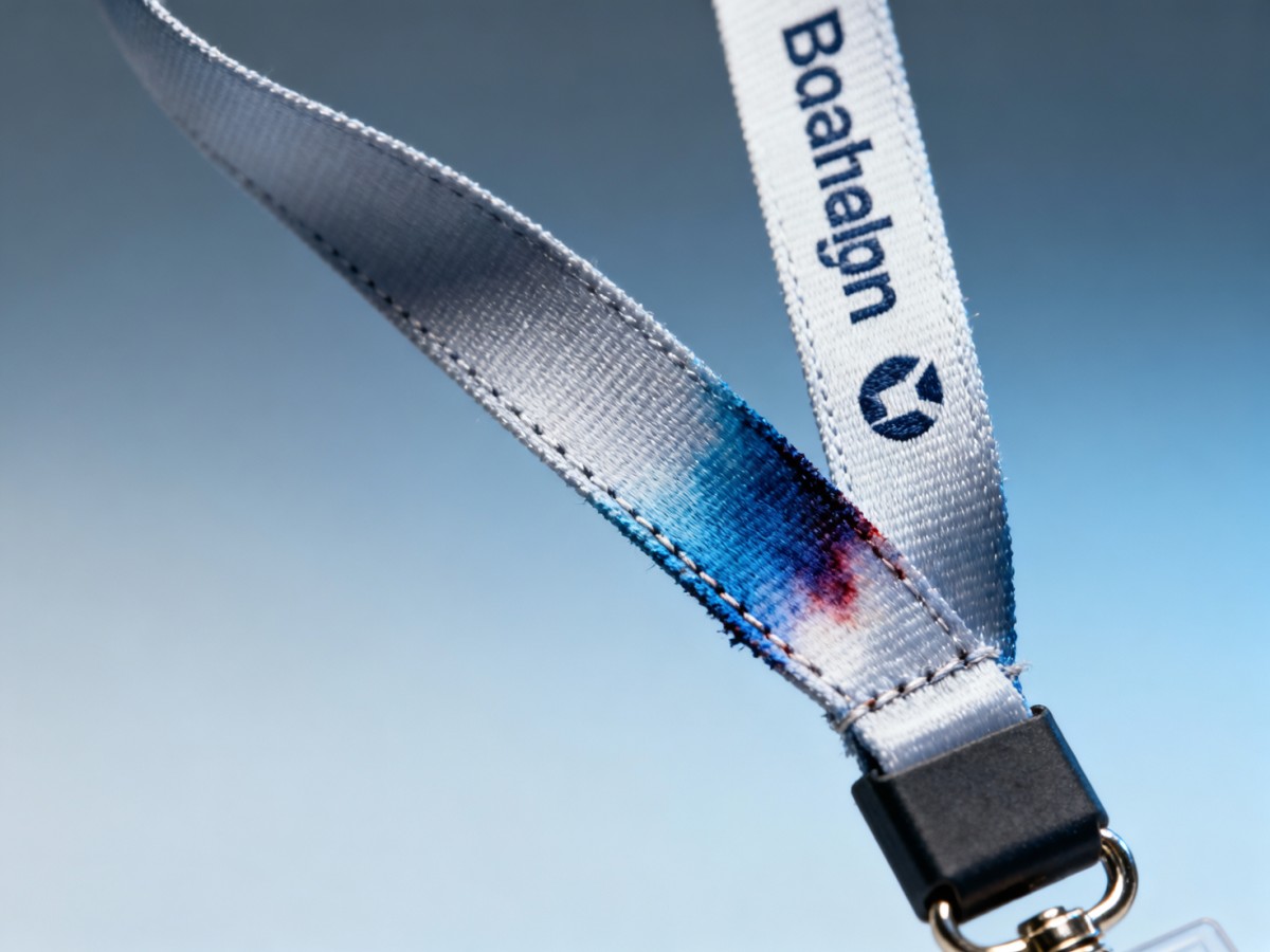 Custom promotional lanyards fade faster than expected under UV exposure—especially near logo seams where dye migration accelerates