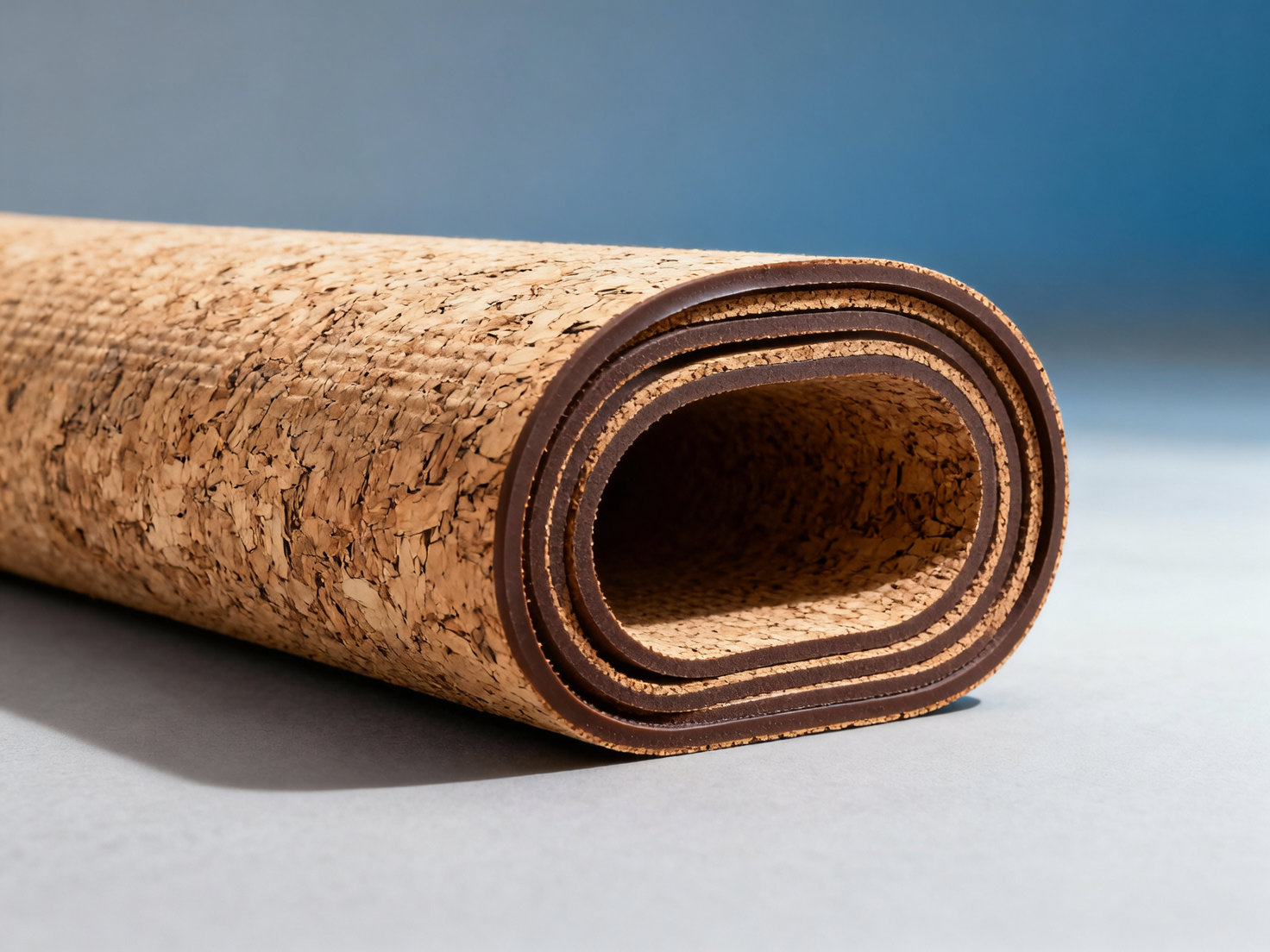 Eco friendly cork yoga mat durability improves in dry climates—but delamination risk spikes above 65% RH without edge sealing