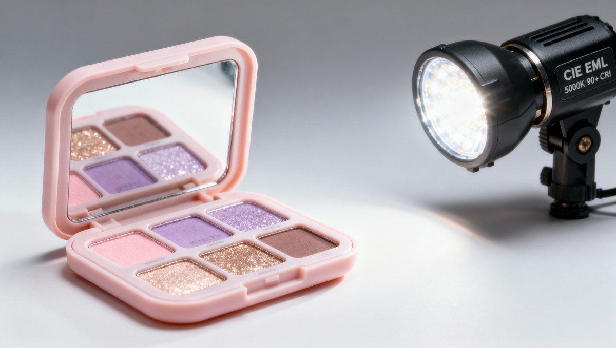 Eyeshadow palette manufacturer color-matching fails under LED lighting—how to verify before production