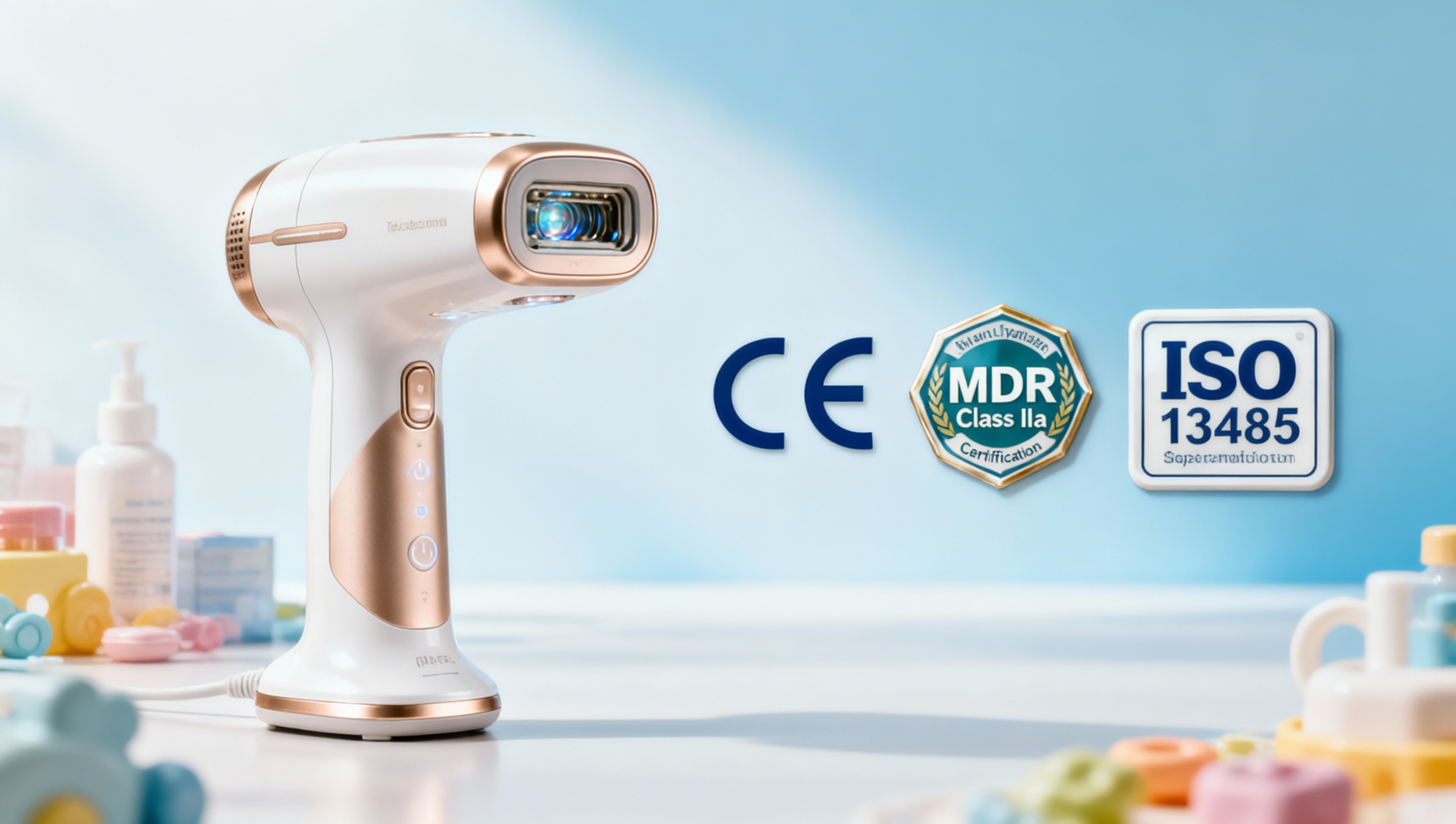 IPL hair removal device OEM certifications — not all CE marks cover medical-grade claims
