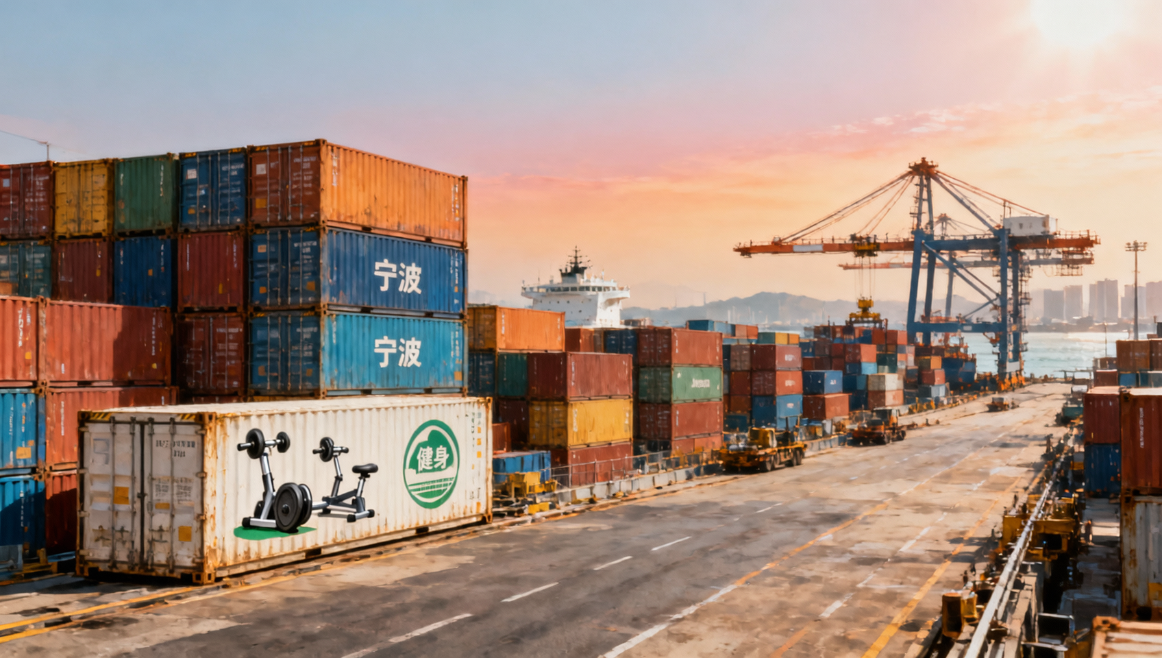 Ningbo Port Fitness Equipment Export Space Tightens, US West Coast Rates Surge 18% in April