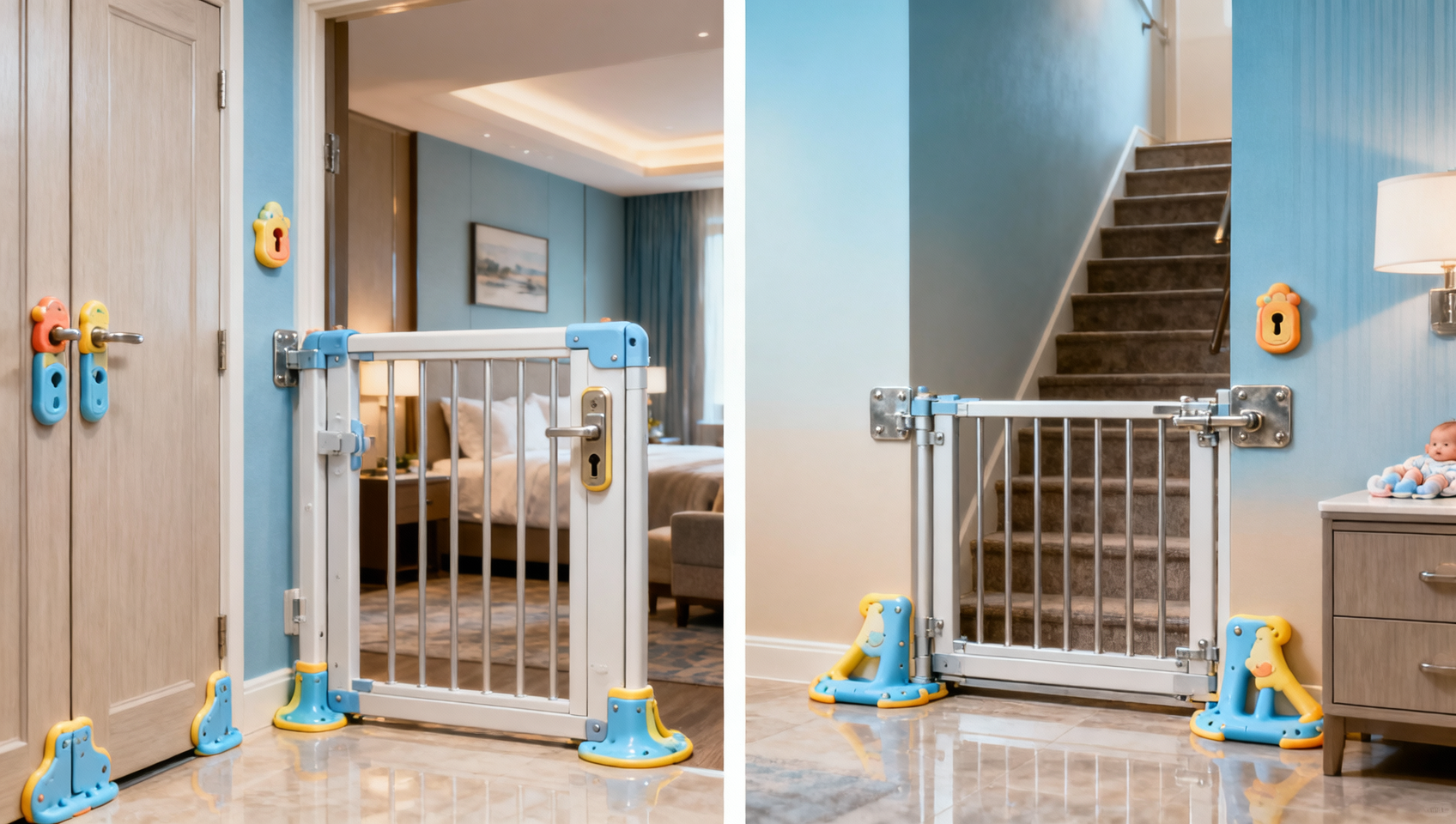 Baby safety gates wholesale: pressure mounted or hardware fixed?
