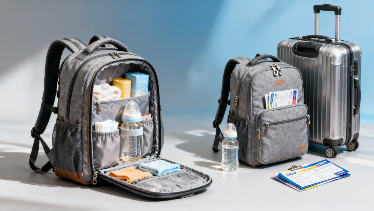 Maternity backpack OEM details that raise return rates