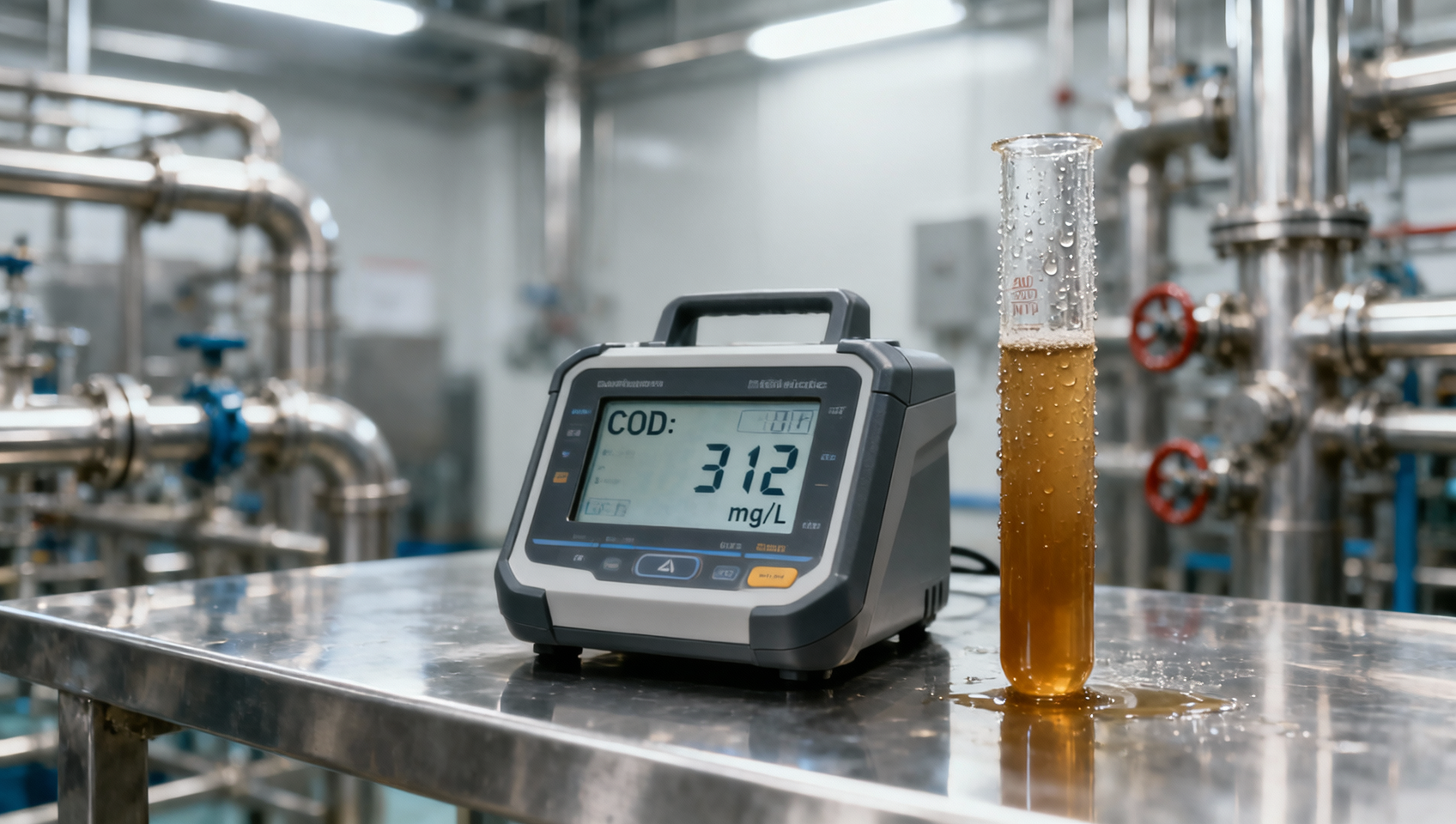 Portable water testing kits giving false low COD readings in high-turbidity samples