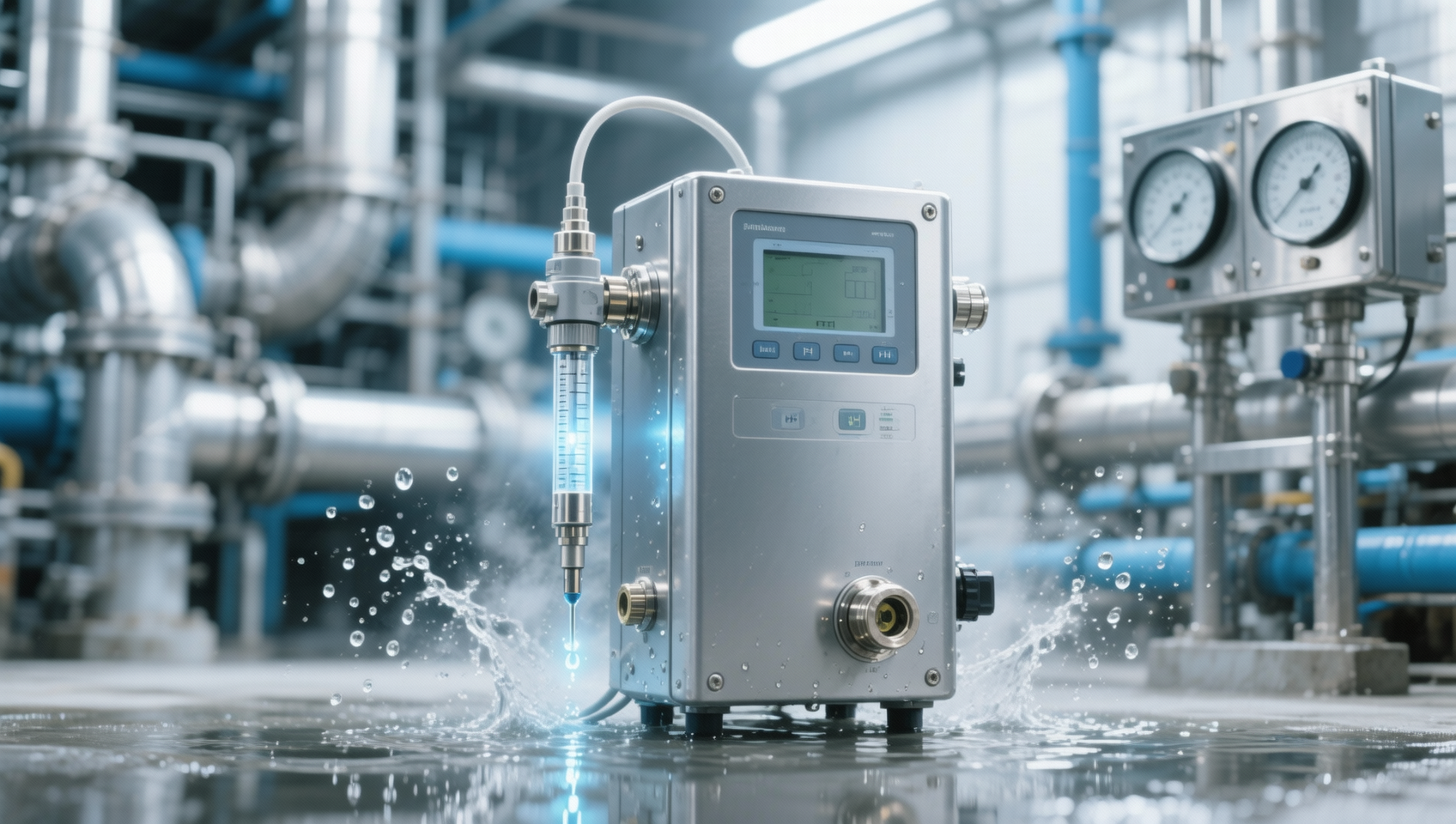 Water quality online analyzer reporting stable pH while ion-selective electrodes degrade silently