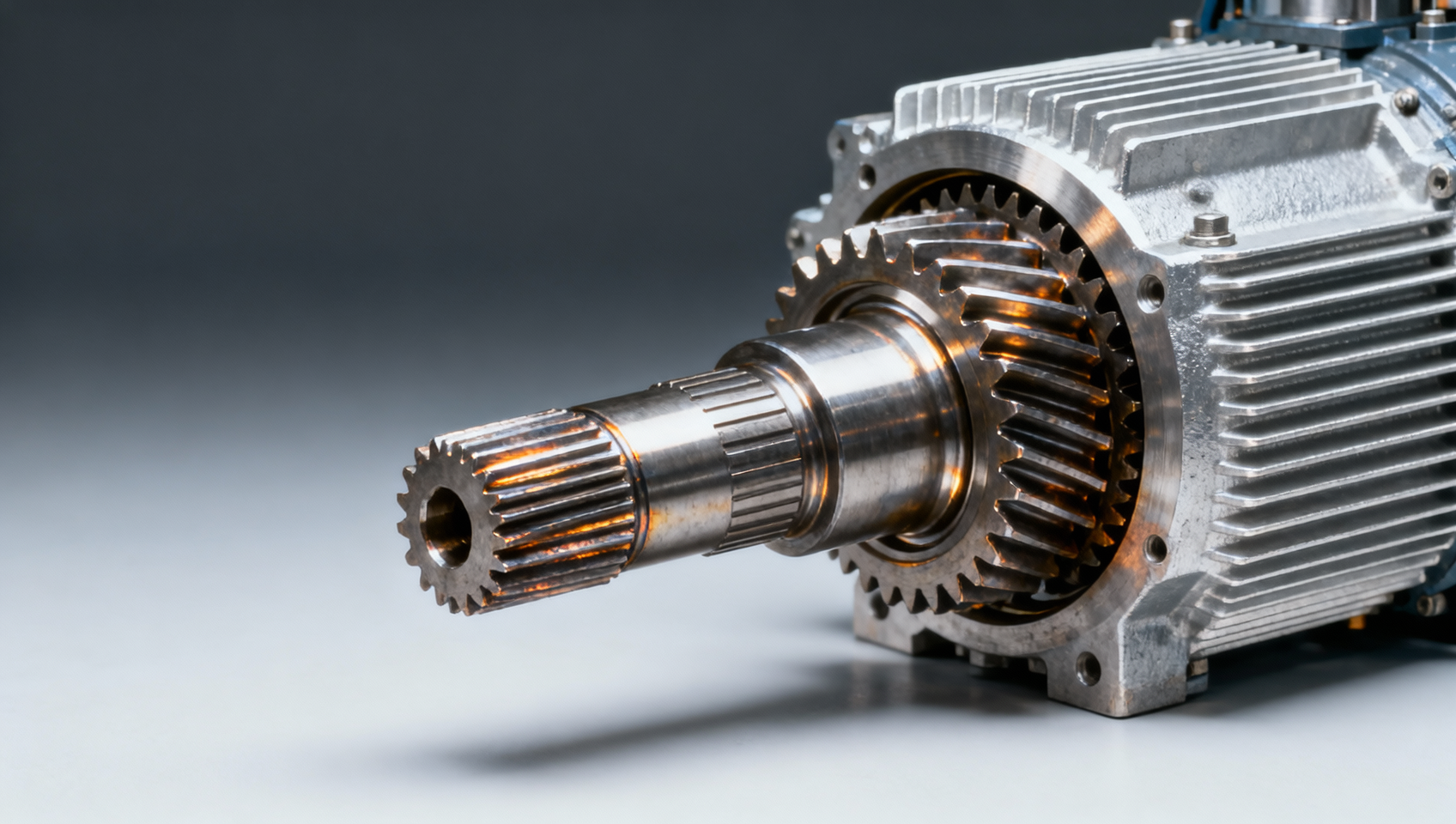 Helical bevel gearbox efficiency drops above 75°C — lubricant film thickness matters more than viscosity index