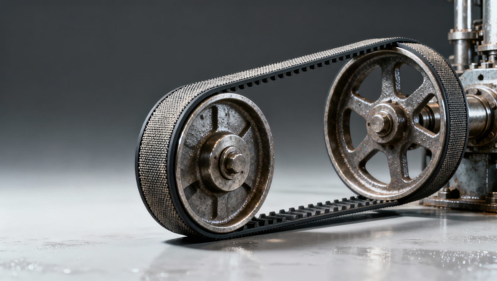 V belts classical slip more than expected at high humidity — belt tension loss isn’t linear with moisture absorption