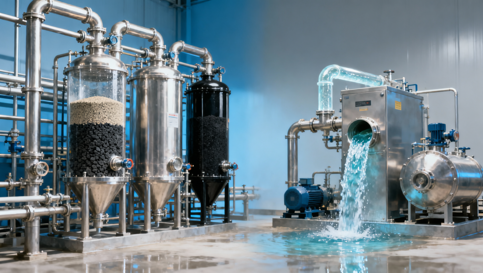 Multimedia sand filter backwash problems that reduce effluent clarity
