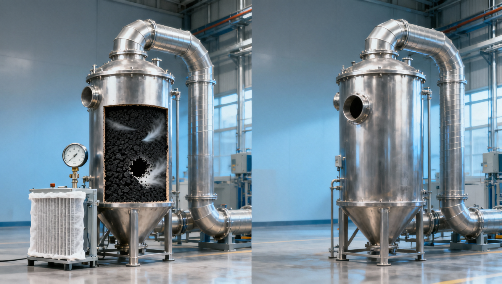 Activated carbon filter vessel performance drops before media is exhausted