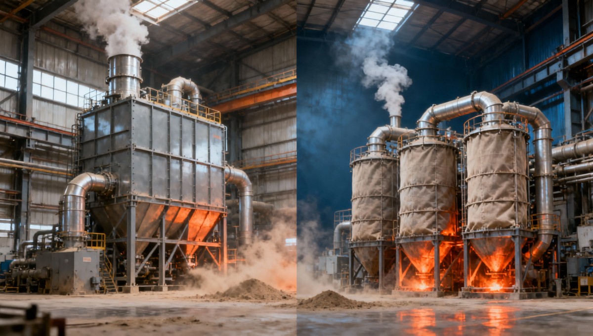 Electrostatic precipitator ESP vs baghouse in high temperature dust