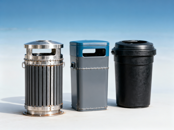 Park trash cans rated for ‘heavy-duty use’ — but not for coastal salt spray