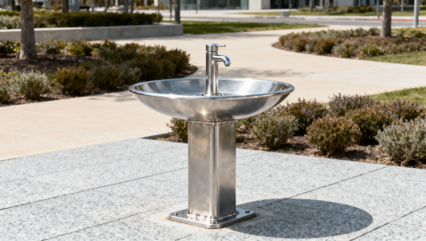 Park drinking fountains with ‘low-maintenance’ finishes are showing corrosion within 9 months of installation