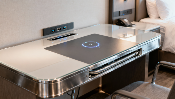 Hotel desks that meet ergonomic standards—until guests start using laptops for 8+ hours