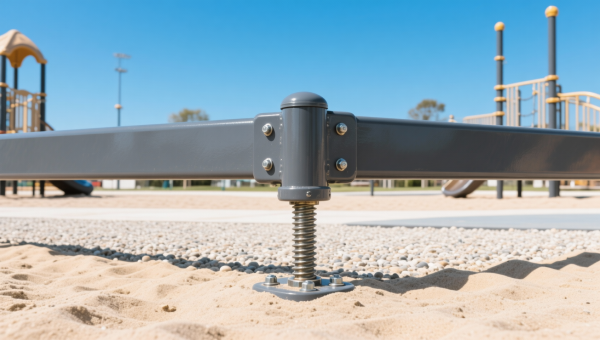Playground borders installed with 'standard' anchors—then pulled out by wind gusts over 32mph