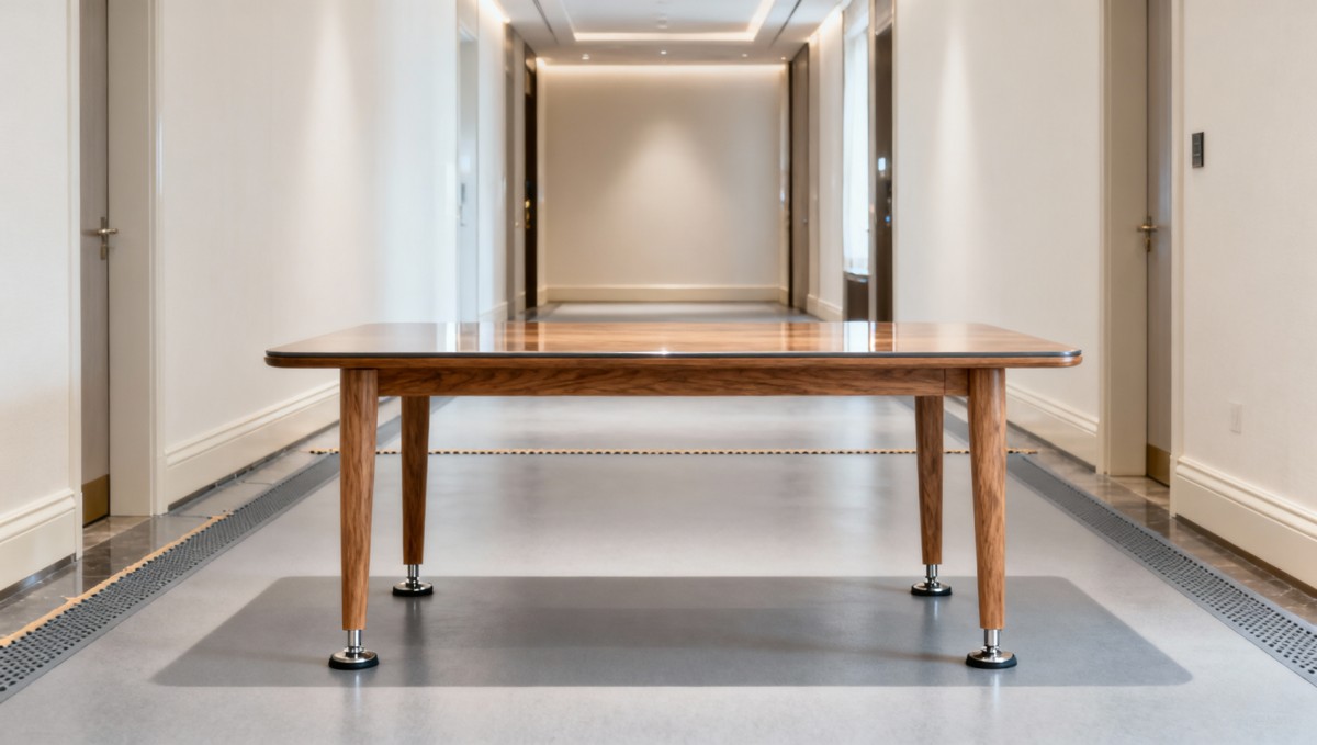 What happens to hotel tables when placed on floating floors—real case data from 2026