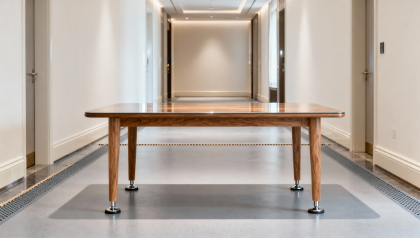 What happens to hotel tables when placed on floating floors—real case data from 2026