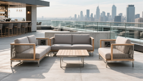 Hotel outdoor furniture with built-in sound dampening—is it worth the premium?