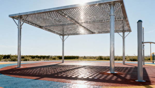 Playground shade structures that actually lower surface temps — not just look good