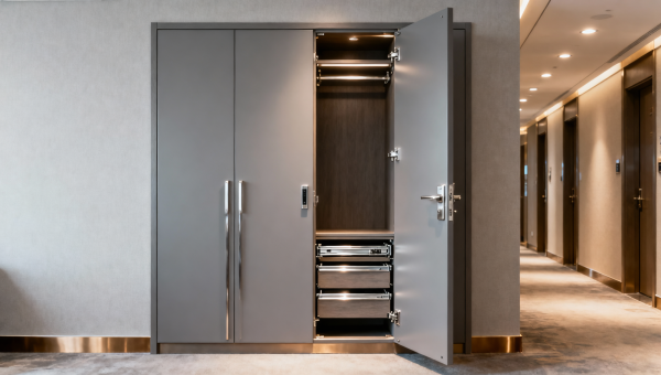 Hotel cabinets built for high-traffic corridors—what hinges and drawer slides matter most