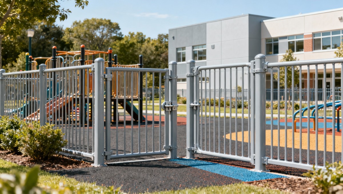 Do playground fencing requirements differ for public parks vs. private schools in 2026?