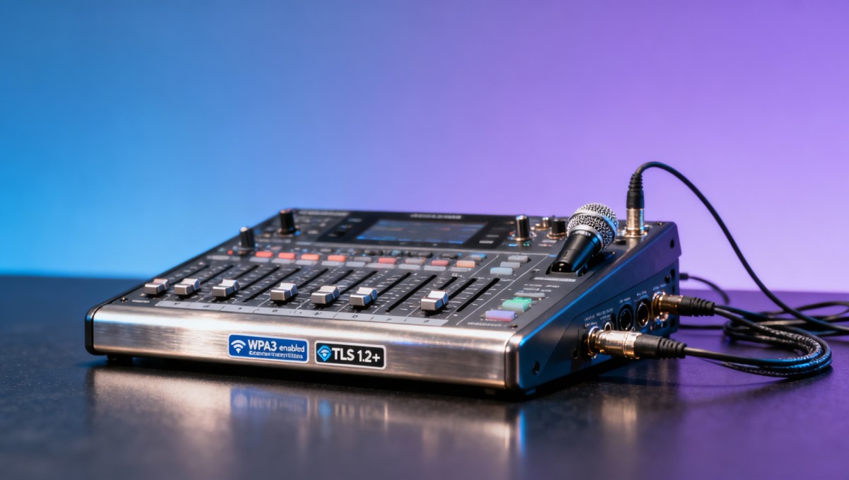 Live sound equipment with onboard Wi-Fi—what encryption standards are actually enforced?