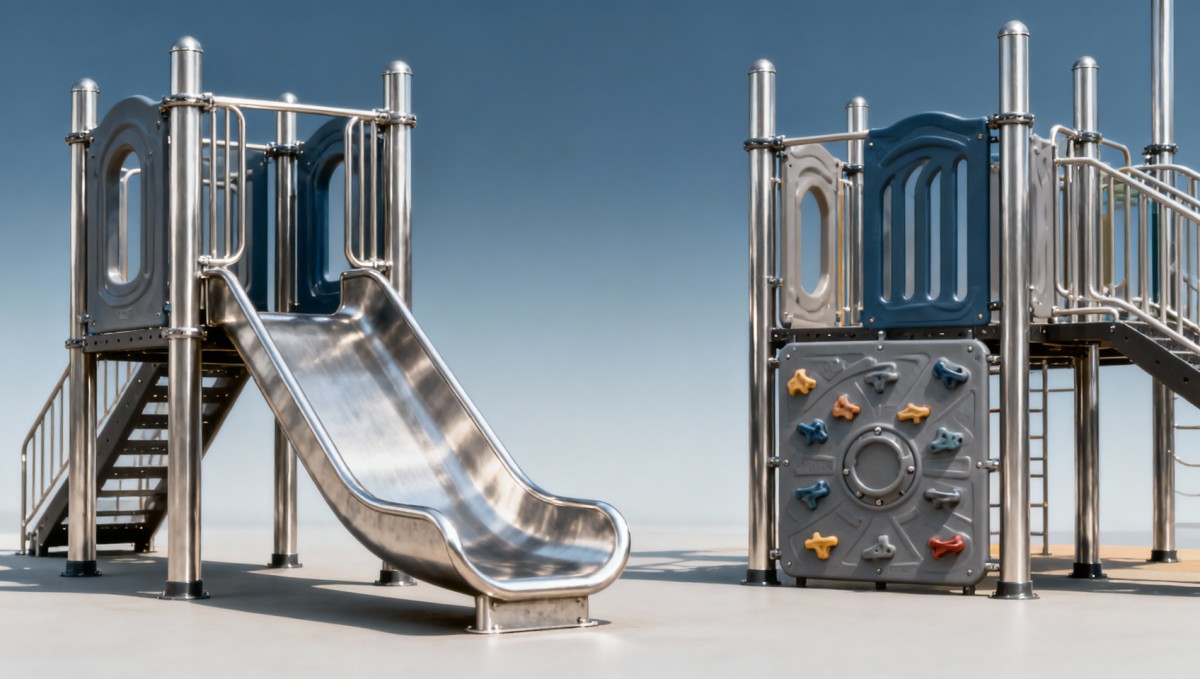 Playground structures built for rain, rust, and vandalism—what survives real-world testing