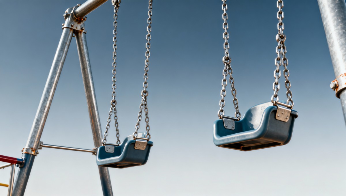 Playground swings with hidden maintenance traps—even premium models wear unevenly