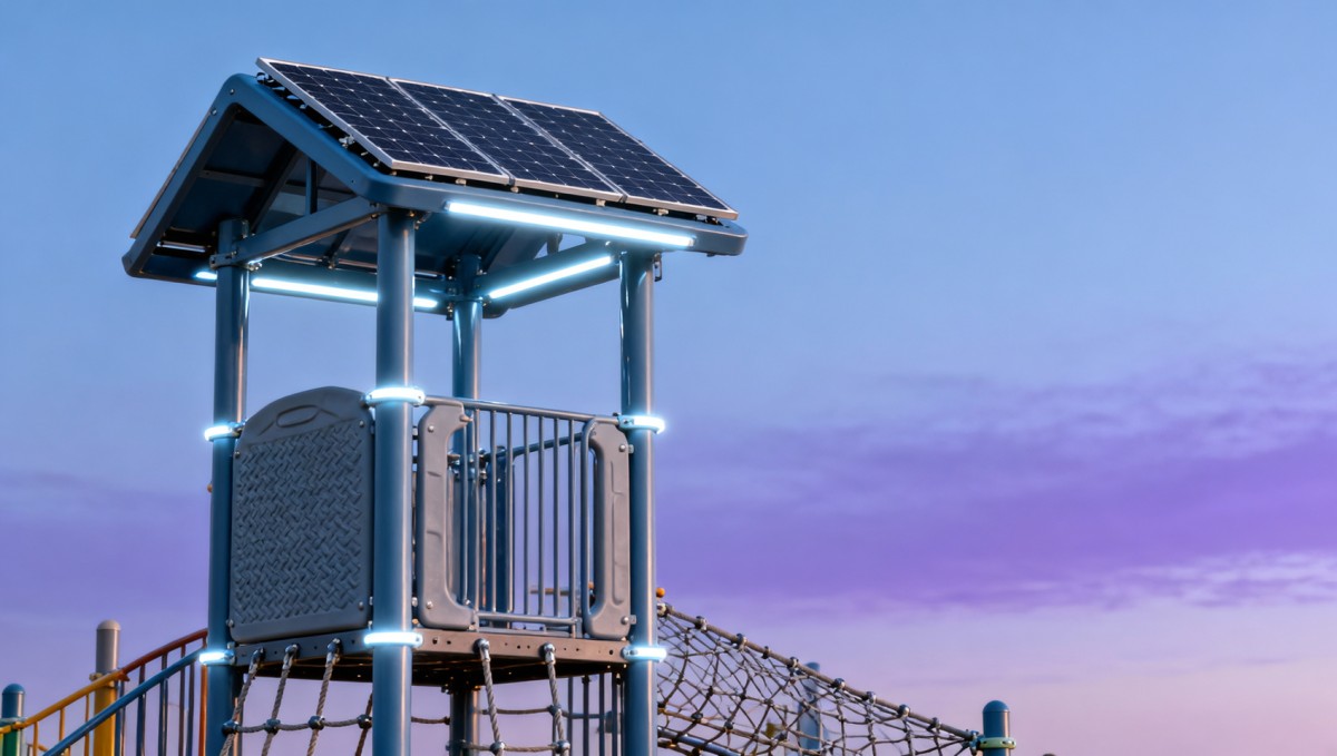 Playground structures with integrated solar lighting: Is battery life consistent across seasons?