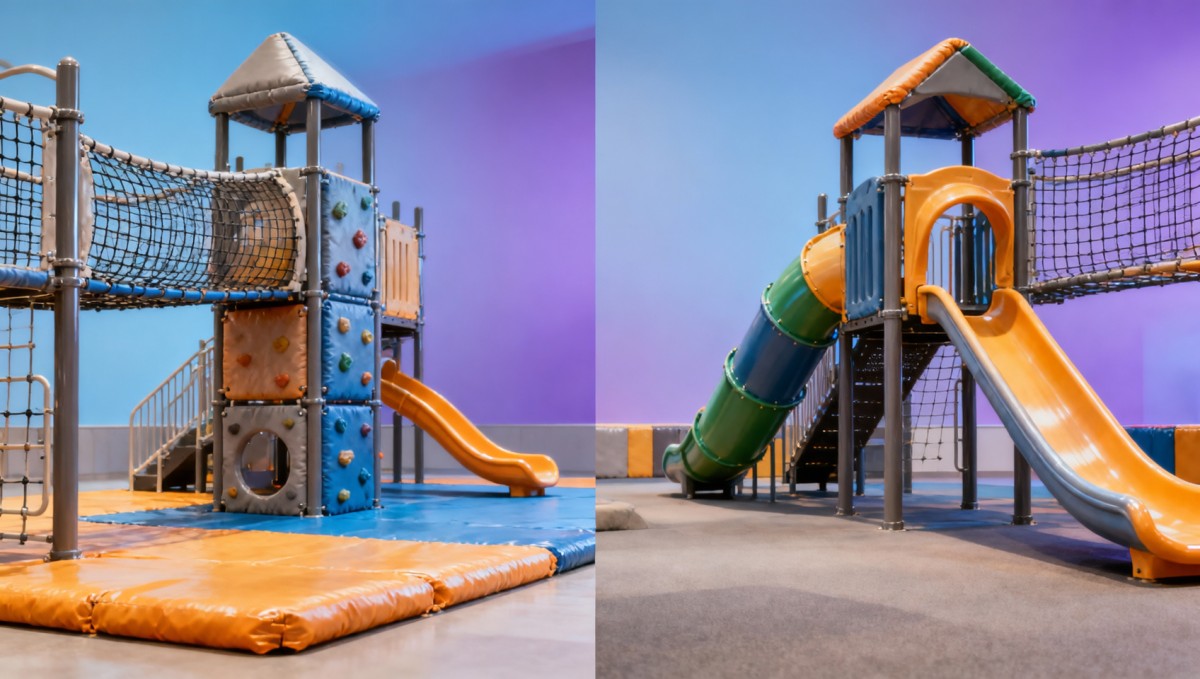 What makes an indoor playground easier to maintain daily?