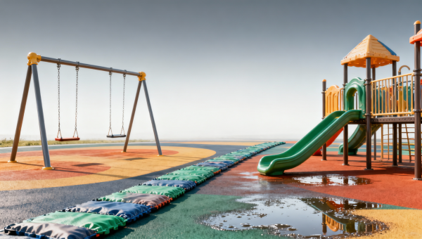 Outdoor playground surfaces that hide higher lifetime costs