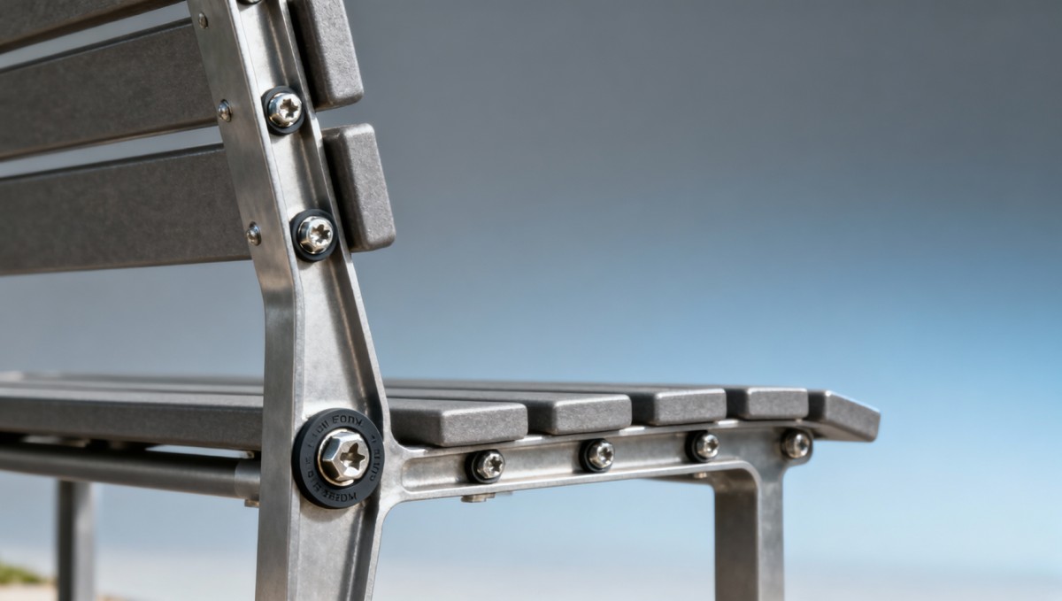 Park benches with bolt corrosion you can’t see until it’s too late