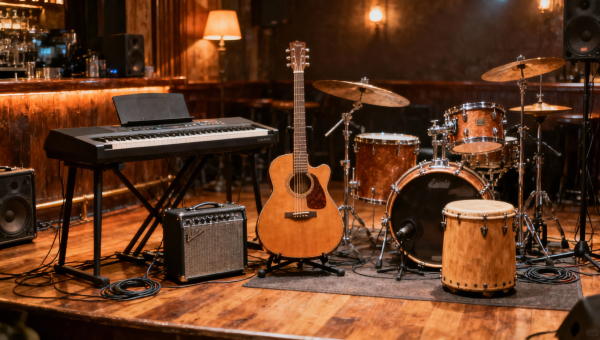 Choosing musical instruments for bands in small venues