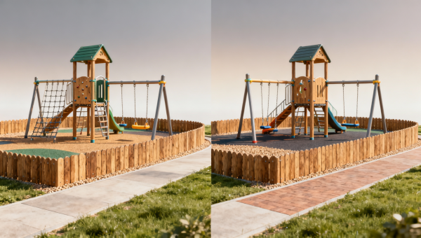 Do Playground Borders Really Reduce Maintenance Problems?