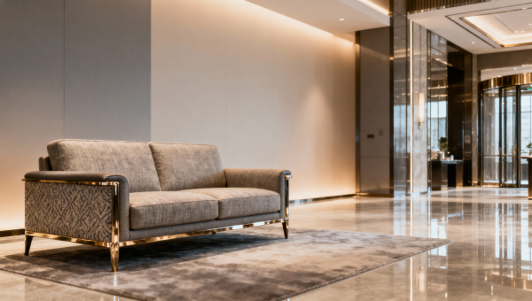 Hotel sofas that keep their shape in high traffic areas